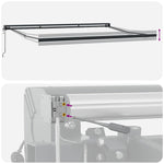Retractable Awning Manual Red 400 x 300 cm Fabric, Metal 3330700