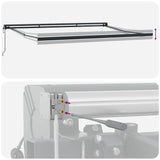 Retractable Awning Manual Red 400 x 300 cm Fabric, Metal 3330700