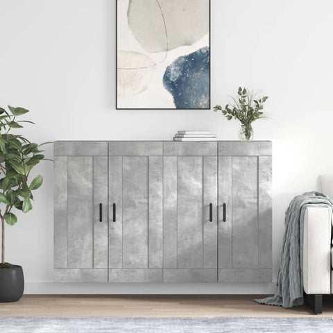 Wall Mounted Cabinets 2 pcs Concrete Grey Engineered Wood 3198029