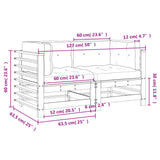 Corner Sofas with Cushions 2 pcs Solid Wood Douglas 825686