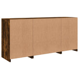 Sideboard with LED Lights Smoked Oak 142.5x37x67 cm 3209069