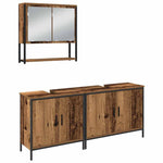 Bathroom Furniture Set with Storage 3 pcs Brown 80 x 30 x 44 cm 3334364
