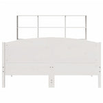 ZNTS Bookcase Bed without Mattress White 120x200cm Solid Wood Pine 3323108