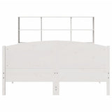 Bookcase Bed without Mattress White 120x190 cm Small Double Solid Wood Pine 3323117