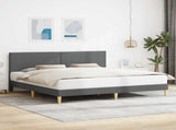 Bed Frame with Headboard Dark Grey 180 x 200 cm Fabric 42027616