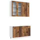 Kitchen Unit PORTO 4 pcs Old Wood Engineered Wood 3438353