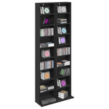 CD Cabinet 2 pcs Black Oak 33 x 23.5 x 175 cm Engineered Wood 8012645