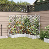 Garden Planter 5 pcs White 120 x 120 x 125.5 cm Plastic 42002910