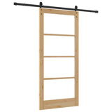 Sliding Door ORKDAL Natural and Black 93 x 202 cm 3331867