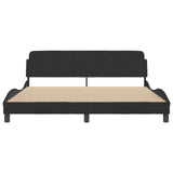 Bed Frame "Dover" Black 180x200 cm Super King Velvet 373338