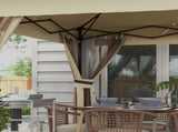 3 x 3 Pop Up Gazebo Party Tent with Solar-Powered LED Lights, Adjustable Event Shelter with T3398P323857