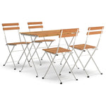 5 Piece Folding Bistro Set Solid Wood Acacia and Steel 3152100