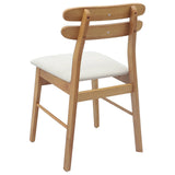 Dining Chair 2 pcs Natural and Light Solid Rubber Wood 42020512