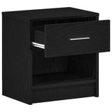 ZNTS Bedside Cabinets 2 pcs with Drawer Black 39x28x41 cm 858752