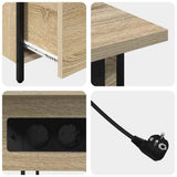 Bedside Cabinet Sonoma Oak 60 x 30 x 61 cm Engineered Wood 859596