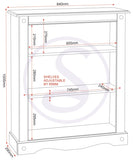 ZNTS Corona Low Bookcase 300-306-006