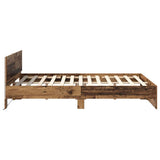 Bed Frame with Headboard Old Wood 160 x 200 cm Engineered Wood 3403613
