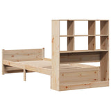 Bookcase Bed without Mattress 90x190cm Single Solid Wood Pine 3322457