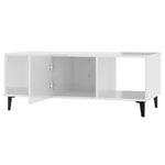 ZNTS Coffee Table High Gloss White 102x50x40 cm Engineered Wood 812705