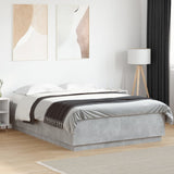Bed Frame without Mattress Concrete Grey 150x200 cm King Size 3209698