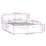 Bed Frame without Mattress White Solid Wood Pine Double 810123