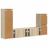 TV Cabinet Set Wall-mounted 4 pcs Sonoma Oak Engineered Wood 3409026