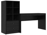 Desk with Drawer with Shelf with Storage 2 pcs Black Oak 3337330