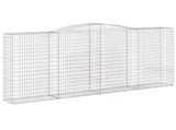 Arched Gabion Baskets 3 pcs 400x50x180/200 cm Galvanised Iron 3147049