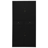 Office Cabinet Black 90x40x180 cm Steel 336419