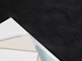 Anti-Slip Faux Rabbit Fur Rug OLITE Black 240 x 240 cm 42021732