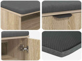 Hall Bench with Cushion with Shelf Sonoma Oak 80 x 38 x 46 cm 891506