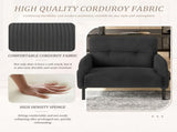 GOMYWAY corduroy fabric, comfortable monochrome single person wide seat chair, suitable for living W2678P422249