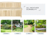 Wood Storage Bench for Patio Furniture, Outdoor Garden Seating Tools T3398P322075