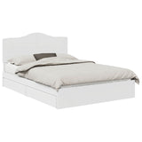Storage Bed with Headboard White 140 x 190 cm Engineered Wood 3413506