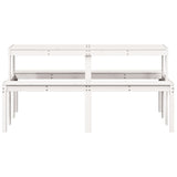 Picnic Table White 160x134x75 cm Solid Wood Pine 832563