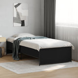 Bed Frame without Mattress Black 75x190 cm Small Single 845251