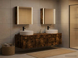 Bathroom Cabinet Set 5 pcs Smoked Oak Engineered Wood 3406611