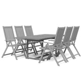 Garden Dining Set Grey Solid Acacia wood Standard Extendable 3079648