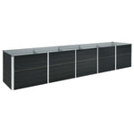ZNTS Garden Raised Bed Galvanised Steel 400x80x45 cm Anthracite 47059