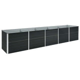 ZNTS Garden Raised Bed Galvanised Steel 400x80x45 cm Anthracite 47059