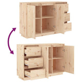 813804 Sideboard 111x34x75 cm Solid Wood Pine