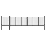 Garden Gate Steel 500x75 cm Anthracite 144334