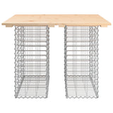 Garden Table Gabion Design 100x102x72 cm Solid Wood Pine 834368