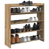 Shoe Rack Artisan Oak 80x25x81 cm Engineered Wood 859913
