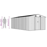Garden Shed Anthracite Galvanised Steel Large Garden Shed 143350
