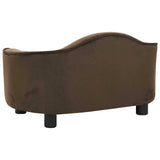 Dog Sofa Brown Plush, solid pine wood, foam 67 x 47 x 36 cm 171085