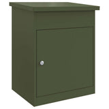 Parcel Drop Box with Door Olive green 47.5 x 38 x 59 cm Steel 874943