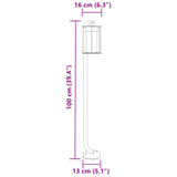 Outdoor Floor Lamp Black 100 cm Stainless Steel 4006347