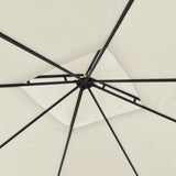 Gazebo with Double Extended Roofs 3x3x2.75 m Cream 180 g/m 48003
