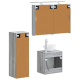 Bathroom Furniture Set 4 pcs Grey Sonoma 3407412
